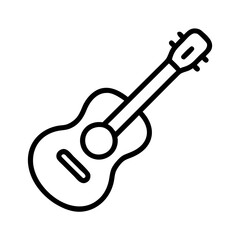 Download acoustic guitar vector icon for music instrument design and musical performance projects and art work