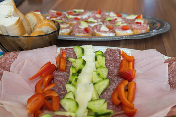 Plated bowl for refreshments for guests at a celebration