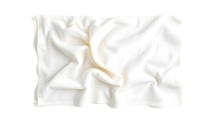 White satin fabric with soft folds and texture
