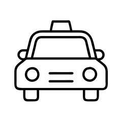 Taxi cab icon vector illustration, transportation vehicle service, public transit, ride sharing, auto car