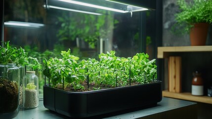 Future robot growing food indoors