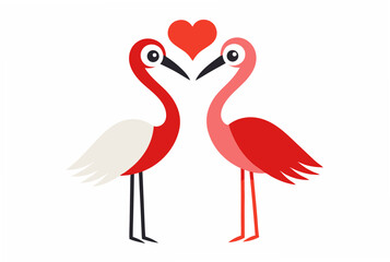 pink flamingo heart