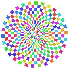 Abstract circle mirage technology.	