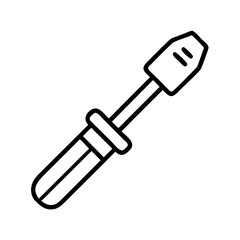 Isolated screwdriver tool vector icon illustration for repair maintenance and construction work design