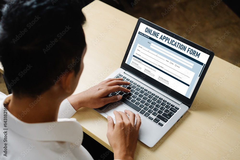 Poster online application form for modish registration on the internet website