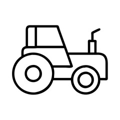 Tractor outline icon farm vehicle agriculture machinery equipment farming harvest work 90 hp