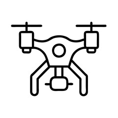 Drone vector icon, modern unmanned aerial vehicle illustration, quadcopter design element, uav symbol, remote drone icon