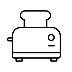 Toaster appliance vector illustration for kitchen breakfast and bread toasting design needs