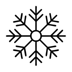 Download snowflake vector icon illustration, winter snow crystal element, christmas frost design