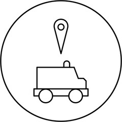 location of ambulance icon design