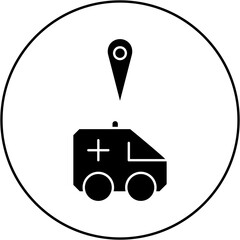 location of ambulance icon design