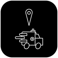 location of ambulance icon design