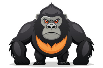 Gorilla illustration on White Background