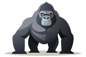 Naklejka premium Gorilla illustration on White Background