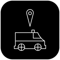 location of ambulance icon design