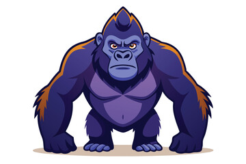 Gorilla illustration on White Background