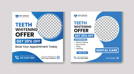 Dental social media design template