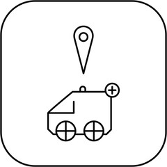 location of ambulance icon design