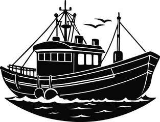 fishing boat silhouette