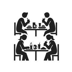 people working together, meeting icon with white background, teamwork