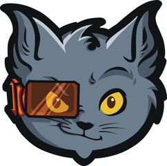 cat glasses gamer theme