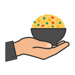 soup meal icon symbol flat design vector design illustration