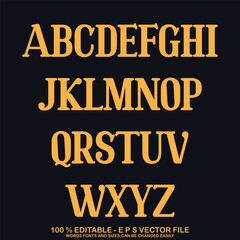 Grunge capital letters, distressed alphabet. Punk and grunge style alphabet. Stencil graffiti font. Bold brush drawn vector typography. Black ink dirty texture capital letters. Retro typeface.