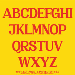 Fototapeta premium Classic college font. Vintage sport font in american style for football, baseball or basketball logos and t-shirt. Athletic department typeface, varsity style font.