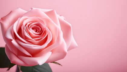 close up of pink rose on pink background soft filter