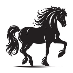 A horse silhouette vector illustration