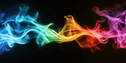 Obraz premium Color haze streams gently on a pastel flaming background