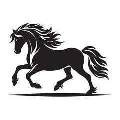 A horse silhouette vector illustration