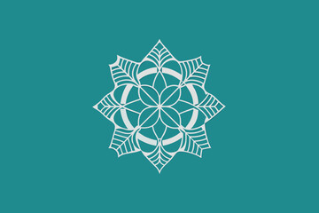 Vector Christmas snowflake illustration on a white background for winter holiday decoration