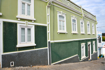 picturesque houses in the old town of aljezur algarve portugal