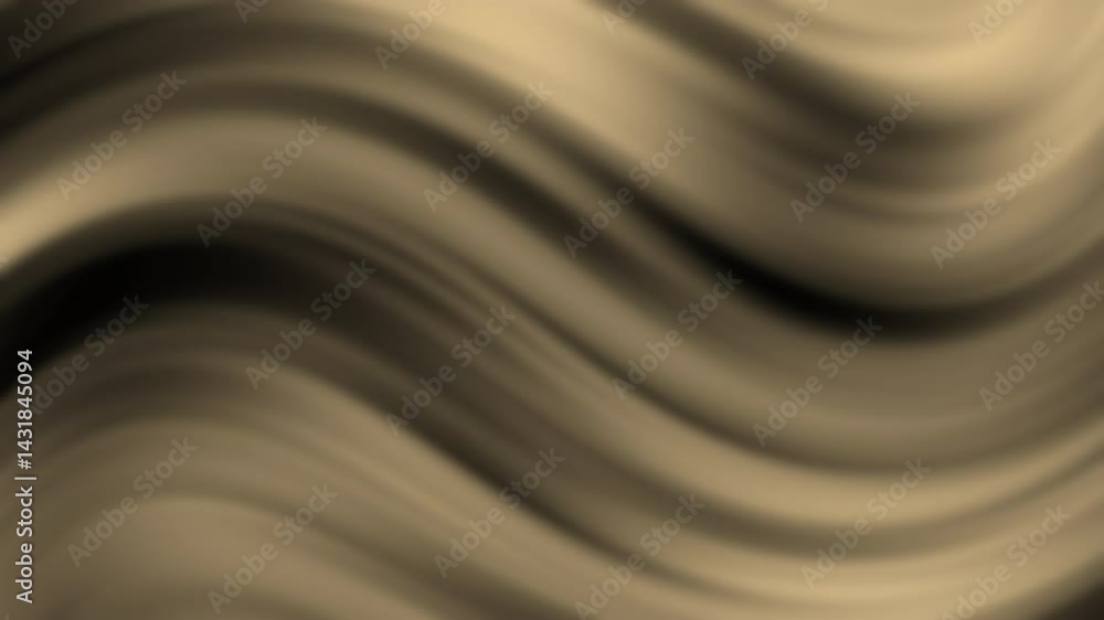 Poster a soft, abstract wave pattern featuring smooth lines in varying shades of beige and brown, creating 