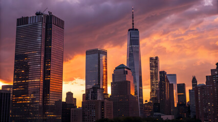 Fototapeta premium Buildings cinematic