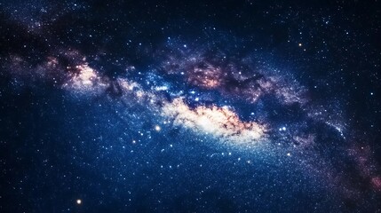 Obraz premium Night sky with stars and nebula.