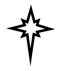 Star clip art design on plain white transparent isolated background for card, shirt, hoodie, sweatshirt, apparel, card, tag, mug, icon, poster or badge