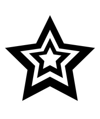 Obraz premium Star clip art design on plain white transparent isolated background for card, shirt, hoodie, sweatshirt, apparel, card, tag, mug, icon, poster or badge