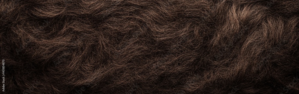 Poster luxurious wool felt material features a deep dark brown background with a soft, wooly texture that h