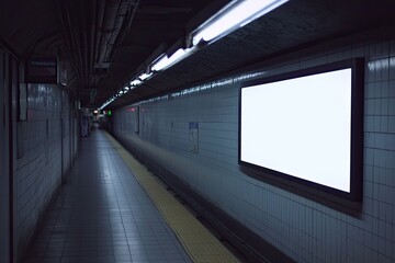Underground station advertisement space