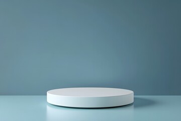 Minimal White Display Podium on Background