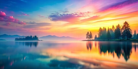 Serene Pastel Gradient Landscape: Dreamlike Peaceful Background