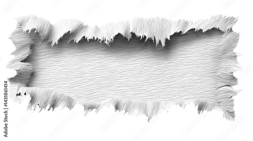 Poster textured paper tear: a detailed textured close-up of a torn paper revealing an intriguing surface wi