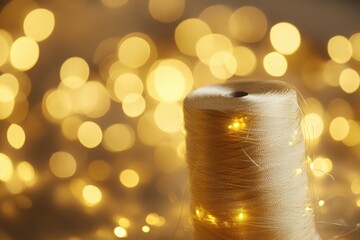 Soft thread pushes gently on a dreamy shining background