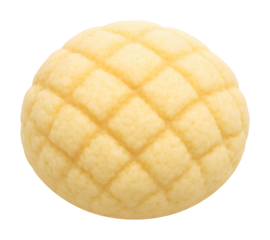 japanese melon pan isolated on transparent background