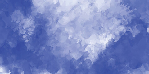 Blurry and cloudy blue sky background with clouds watercolor background for your design, watercolor background concept, perfect for invitation background  