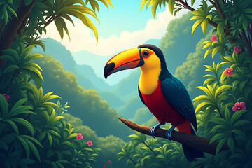 Obraz premium toucan in the jungle