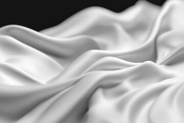 Obraz premium Elegant folds of draped, smooth, white fabric.