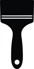 flat paintbrush silhouette vector icon